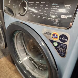 Electrolux Front Load Perfect Steam™ Washer with LuxCare® Wash - 5.2 Cu.Ft. I.E.C ELFW7437AG and Front Load Perfect Steam™ Electric Dryer with Instant Refresh – 8.0 Cu. Ft. ELFE743CAG